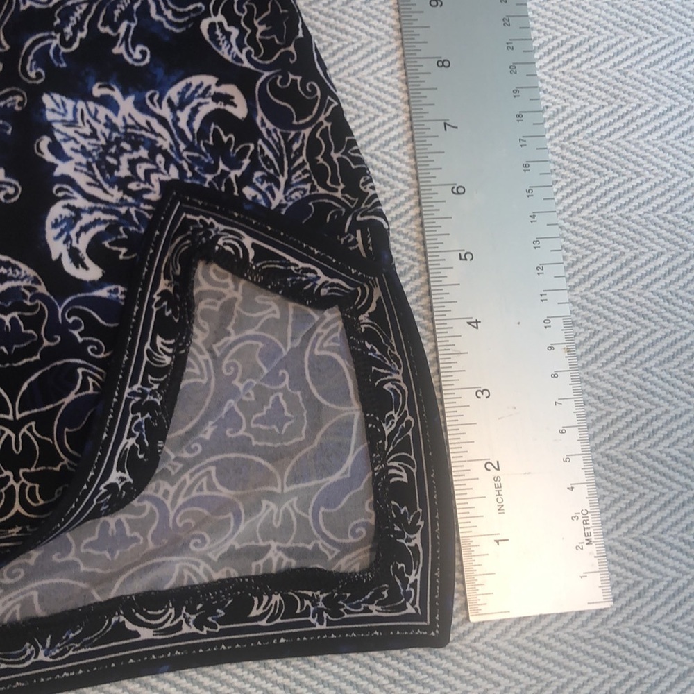 WHITE HOUSE BLACK MARKET TUNIC/DRESS XL Pit to Pit 22 1/2" Blues Blacks Preworn - Picture 15 of 15